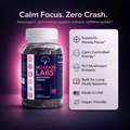 FOCUS GUMMIES by NO CRASH LABS in a bottle with benefits like steady focus and calm controlled energy.